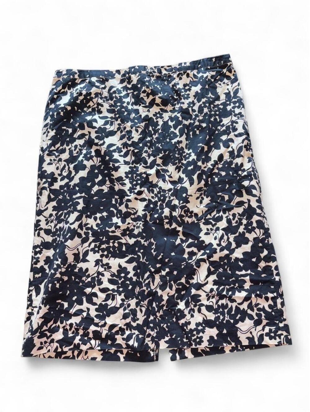 Vintage Y2K Old Navy Black & White Floral Pencil Skirt